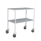 NV - 90 vozík 2-policový, bílý/nerez